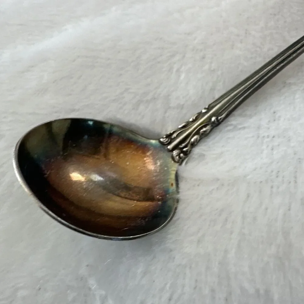 Vintage Royal Plate Co Toddy Sauce‎ Cream Ladle Silver Plate